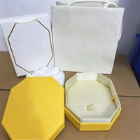 Swan Blue yellow necklace box bracelet box high-end earring storage box Packaging Whole set of empty boxes