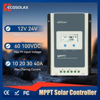 EPEVER 40A 30A 20A 10A MPPT Solar Charge Controller 12V 24V Battery Voltage Solar Panel Regulator With LCD Tracer AN-G3 Series