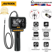 AUTOOL SVB208 6.25mm 1080P HD Kamera Endoskopowa z Przegubowym Wysięgnikiem i 6 Diodami LED IP67 do Inspekcji Silnika Samochodowego i Rur