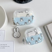 Korean Waves Miffy Rabbit Silicone Earphone Case Cove for Apple Airpods 4 3 2 Pro 2 Pro 3 Funda With Charm Pro3 Headphone Cases
