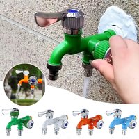 Dual-Head Washer Faucet With One Inlet And Two Outlets Sturdy Antifreeze Faucet Splitter Easy Installation Garden Hose Splitter