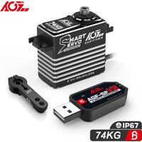 AGFRC SA81FHMW HV 0.125Sec 74KG Large Torque 4-Pole Brushless Motor IP67 Waterproof Programmable Regular & Winch RC Smart Servo