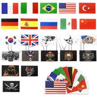 Universal Motorcycle Luggage Rack Nation Flag Double Side Pirate Flag Fit For Harley CBR YZF