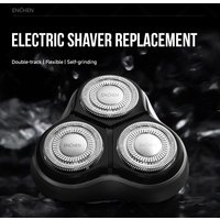 ENCHEN Blackstone's Replacement Electric Shaver Head BR-1 1 Piece Silver 3D Float Tripe Blade Electric Razor Cutter Heads
