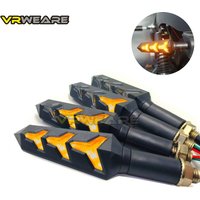 Motorcycle Water Flowing LED Turn Signals Blinker Lights Built Relay Bendable Tail Flasher Indicator Lamp image 4
