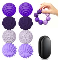 Silicone Fidget Balls Desk Toy for Stress Relief and ADHD Anxiety Silent with Textured Surface for Teens and Adults Gift