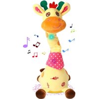 Dancing Talking Giraffe Toy Interactive Stuffed Animal Repeats What You Say Glowing Musical Gift 1-3 Years Old Toddlers Girls