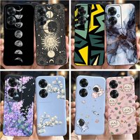 For OPPO Reno 11F 2024 Case Fashion Flower Marble Moon Shockproof Silicone Bumper For OPPO Reno11 F CPH2603 F25 Pro 5G TPU Cover