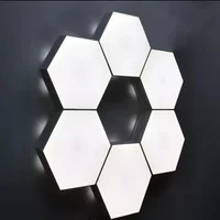 1pc Hexagonal touch LED wall light, neutral white light, night light touch, convenient to use, energy-saving, 6-pack