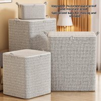 Large Storage Box for Clothes 220L with Lid Foldable Organizer Bag for Laundry Basket Bedroom Closet Bedding Storage