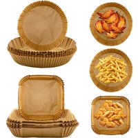 50/100pcs Air Fryer Disposable Paper Round/Square/Rectangle Liner Non Stick Special Round Size Baking Papers Kitchen Accessories