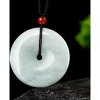Natural Myanmar A-grade Jade Pendant Safety Buckle Jewelry Jade Stone Safety Men's and Women's Pendant Free Shippping Items