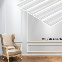 1PC 2m/78.74inch Peel and Stick Wall Molding Trim, Lightweight Chair Rail Wainscoting Panel, Finish Strip for Home Decoration