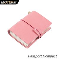 Moterm Compact Series Passport Size Traveler Notebook Full Grain Vegetable Tanned Leather Organizer Diary Sketchbook Planner
