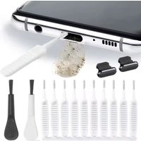 13pcs Mobile Phone Charging Port Dust Plug Removal Cleaner Kit For IPhone Samsung Universal Phone Dustproof Cleaning Brush