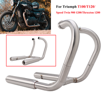 Dual Muffler For Triumph T100 T120 Speed Twin 900/1200 Thruxton 1200 Motorcycle Exhaust Escape Full System