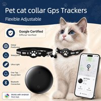 AliExpress NONE Google Find My Adjusta Pet Collar Gps Tracker Android Airtag Bike Bag Tracker Gps Locator Children Collar Chest Leash For Kitten