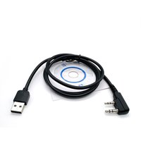 Two-pin USB Programming Cable High Speed 2 Pins Plug USB Programming Cable for TYT DMR Radio MD-380 MD-390 Retevis RT3