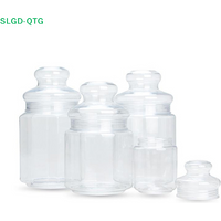 1Pc Plastic Transparent Candy Jars Plastic Cookie Jars Food Storage Container Reusable Cookie Container Countertop Organizer