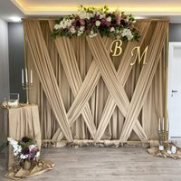 Luxury Cross Drapery Design 10x10Ft/3x3M Crossing Wedding Backdrop Curtain Separated 6 Panels Party Curtains Drapery Decoration