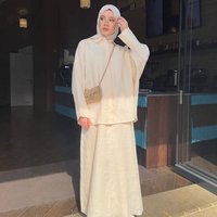 Skirt 2 Piece Set Women Shirt Long Skirts Suit Turn Down Collar Single Breasted Shirts Top Ensemble Muslim Dubai Islam Outfits