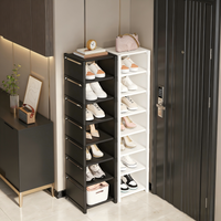 Stackable Shoe Rack Organizer Dustproof Large Capacity Storage Cabinet Space Saving Non-woven Fabric Shoe Shelf Easy Assembly