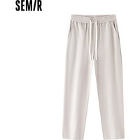 Semir Women Pants Loungewear Waffle Texture Drawstring Loose Straight Home Casual Outside Wear Autumn Bottoms 2026