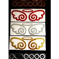 1/5Pcs PVC 3D Angel Wings Car Sticker Personalized External Decoration Auto Modified Styling Accessory