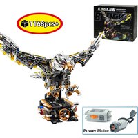 1168pcs Technical MOC Mechanical Eagle Building Blocks Set Animal Model Power Motor Bricks Kit For Kids Birthday Gifts Toys