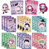 Cartoonwitchhunter girl groupassembly seriescollage decoration mobile phone hole water cup skateboard waterproof PVC sticker