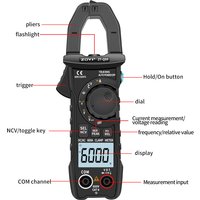 ZOYI QS9-Digital Clamp Meter 600A Current True RMS Smart Plier ammeter Auto Rang 6000 Multimeter DC AC Voltage Hz Ohm NCV Tester