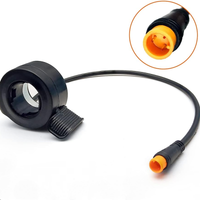 130X Ebike Thumb Throttle Accelerator for Electric Bike 12V-72V Throttles 3 Pin Waterproof WP/SM Plug Connector Accessories