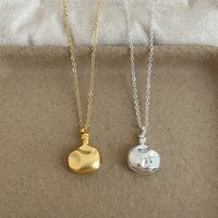 Minar Personality Drape Metal Scent-bottle Pendant Necklaces for Women Real Gold Silver Plated Copper Adjustable O-Chain Choker