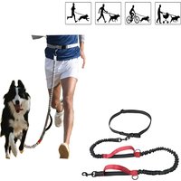 Pet Retractable Belt Leash For Running Reflective Retractable Hand Free Dog Leash with Adjustable Waist Rope For Outdoor Running