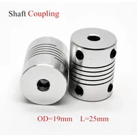 Aluminium Flexible Jaw Shaft Coupling 3 4 5 6 8 6.35mm 8mm 10mm D19xL25 CNC Stepper Motor Coupler Encoders Engraving Machine