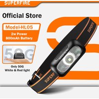 SUPERFIRE Mini Rechargeable Powerful Headlamp USB High Power Headlight LED Waterproof Head Lamp Sensor Torch Work Front Light