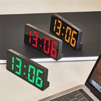 12/24-hour LED alarm clock voice control temperature display sleep mode night light bedroom desktop clock