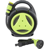 Portable Hose Reel Green High Efficiency Water Hose Reel with Spray Nozzle 39.4ft Water Hose for Garden