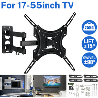 Universal Retractable TV Monitor Wall Mount Bracket Articulating Arms Swivel Tilt Extension Rotation TV Stand Expansion Bracket