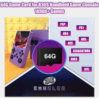 64G Game TF Card for R36S Video Retro Handheld Game Console EmuELEC 4.7 OS Built in 18000+ Retro Games for PS1/PSP/N64/SS/SNES