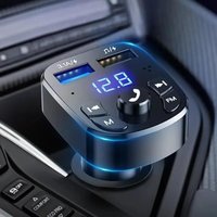 Bluetooth 5.0 FM Transmitter Receiver 3.1A Dual USB Car Fast Phone Charger Adapter Car MP3 Player USB Flash Drive Plug Car Kit