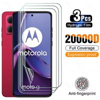 3Pcs Hydrogel Film For Motorola Moto Edge 50 40 Pro Neo Stylus 5G 2024 G64 G24 Power G Play 2024 Full Cover Screen Protector