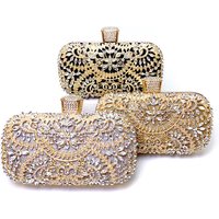 2023 Diamond Evening Clutch Bag For Women Wedding Golden Clutch Purse Chain Shoulder Bag Small Party Handbag With Metal Handle