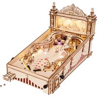 Robotime ROKR 3D-Flipper für Kinder und Erwachsene, Familienparty-Maschine, Vintage-Stil, beliebtes Spiel, glatte Montage, 3D-Holzpuzzles EG01