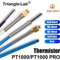 Trianglelab PT1000 Pro Thermistorkartusche M3 M4 Schraubentemperatursensor Hochtemperatur 450 ℃ 3D-Drucker