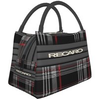 Custom Recaros Logo Print Thermal Lunch Bag Reusable Portable Waterproof Cooler Insulated Lunch Box for Work Travel Picnic Beach