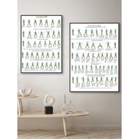 Chinese traditional health-preserving exercises print, Tai Chi ten-style printing, dynamic and static, smooth air flow poster