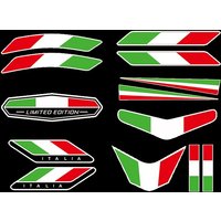 13Pcs Italy Flag Stickers National Emblem Decor Waterproof Vinyl Decals for Motorcycle Car Bicycle Truck Auto Parts Styling