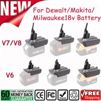 Adaptateur pour convertisseur de batterie au Lithium Makita/Milwaukee/Dewalt 18V pour outil d'aspirateur Dyson série V6 V7 V8 DC58/SV10/SV1