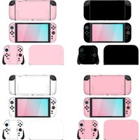 Pure Pink White Color Skin Wrap for Switch 2 Protective Vinyl Decal for NS 2 Dock Charger Stand Holder Joy-con Sticker